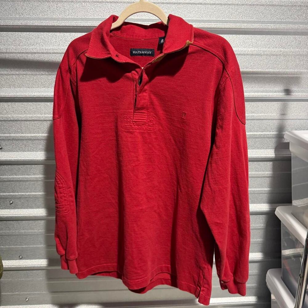 Vintage red hathaway rugby shirt